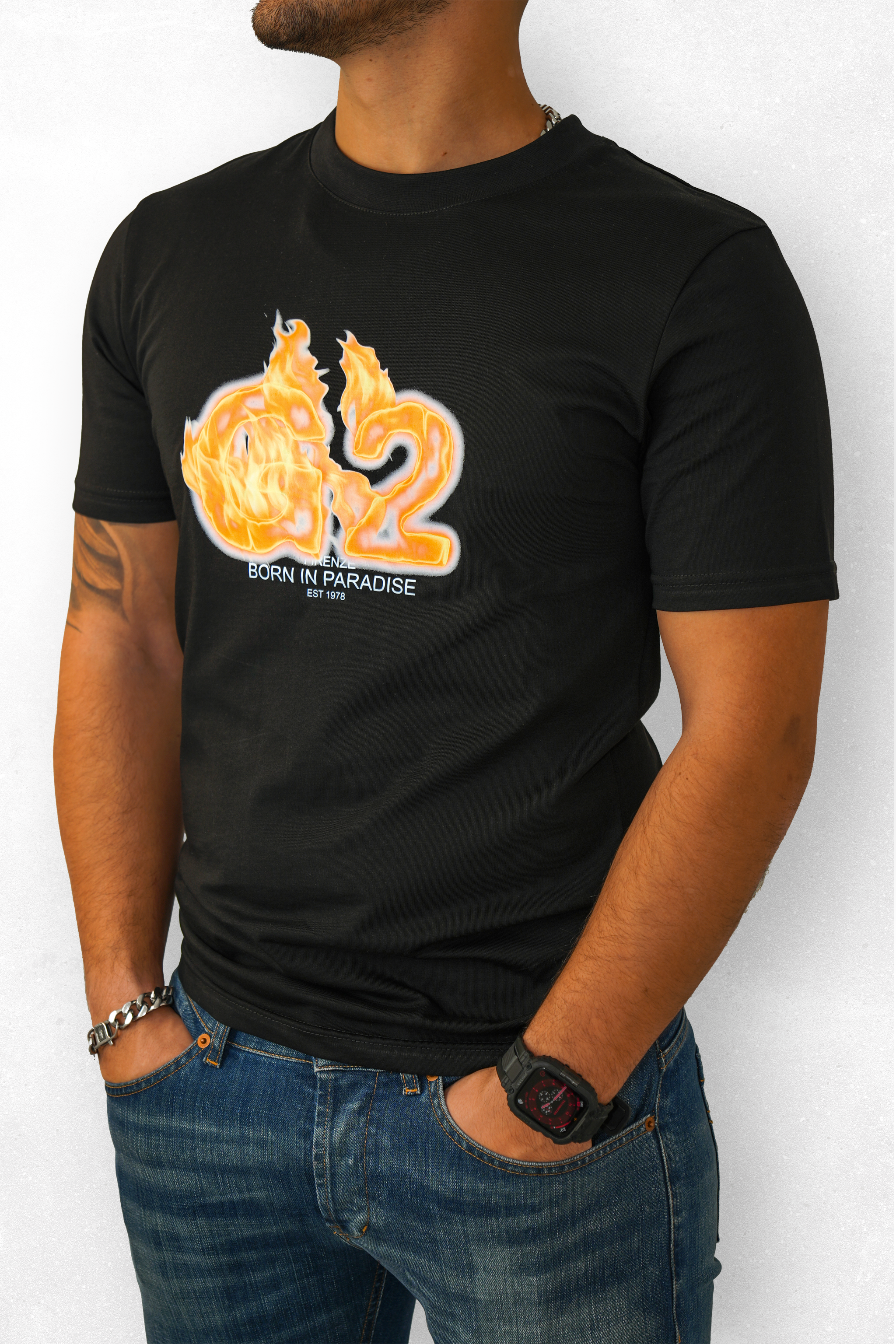 G2 Firenze T-Shirt con fiamme