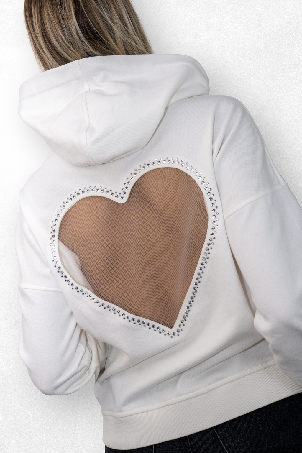 Jijil felpa con zip scollo schiena