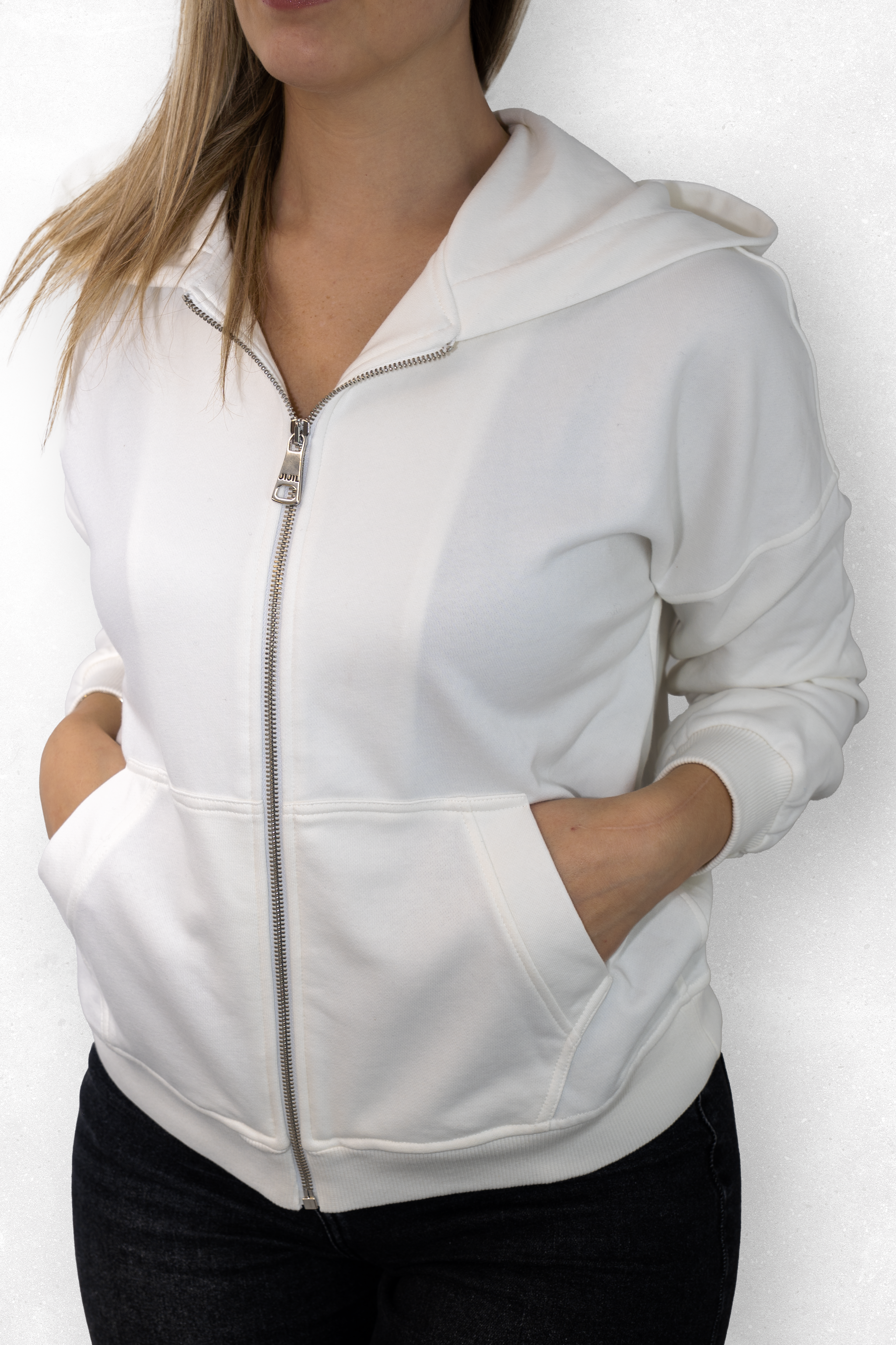 Jijil felpa con zip scollo schiena